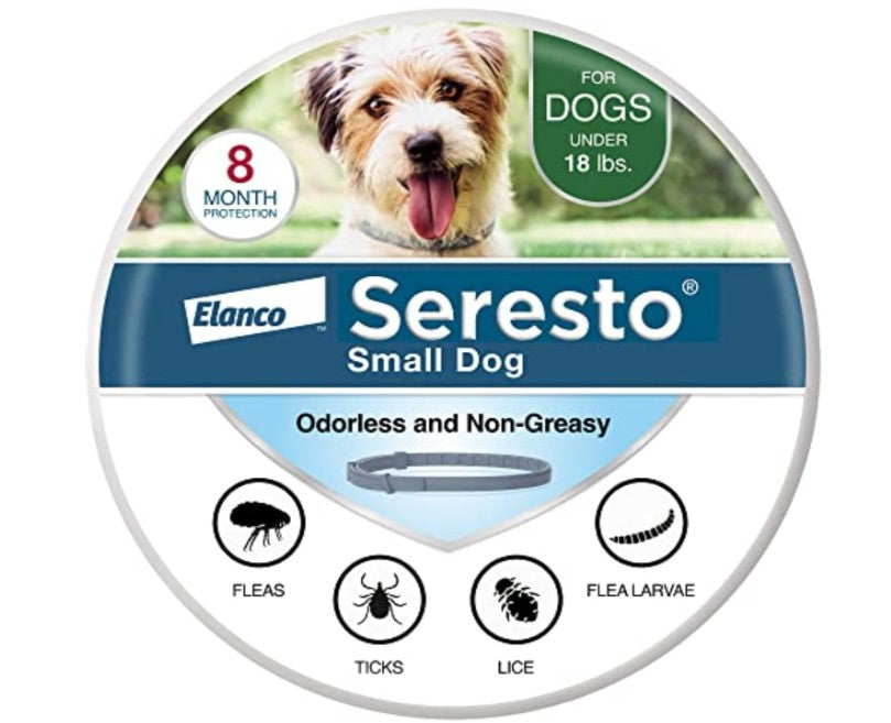 Seresto Small Dog Vet-Recommended Flea & Tick Treatment & Prevention Collar for Dogs Under 18 lbs. - 8 Months Protection
